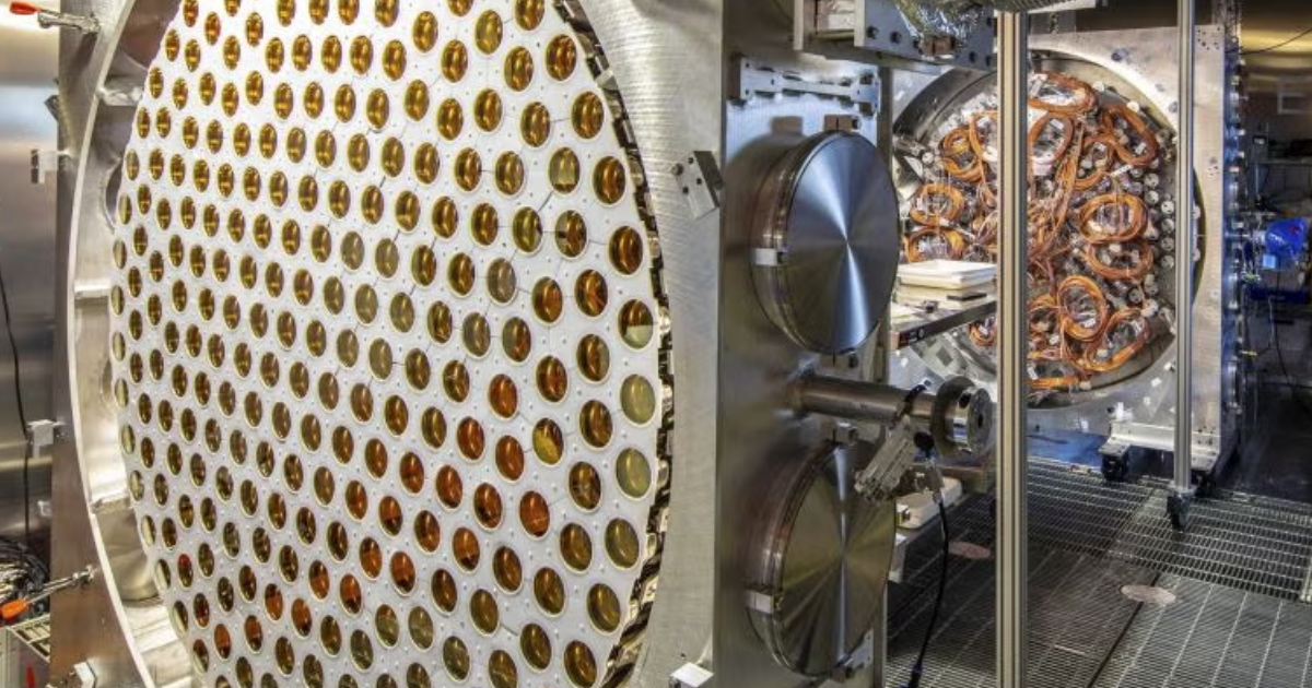 To search for dark matter, LZ uses photomultiplier tubes (shown here before installation in the detector) to capture light from particle interactions. (Matthew Kapust/Sanford Underground Research Laboratory)