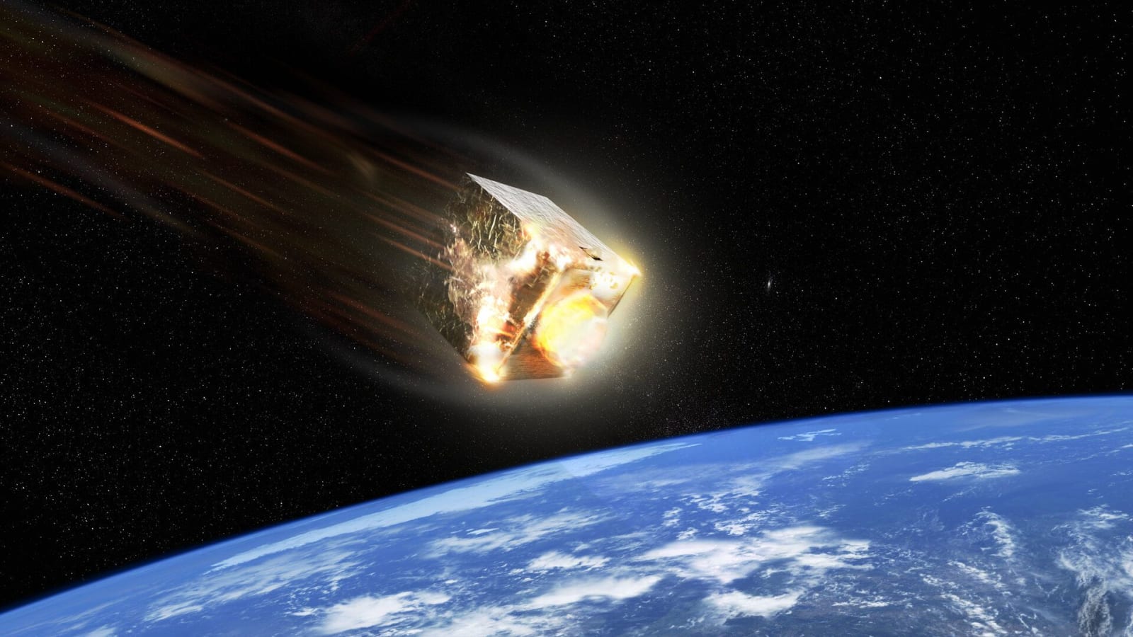 Animation showing the Draco spacecraft reentering Earth's atmosphere. The mission will collect unique measurements during an actual reentry and breakup of a satellite from the inside.