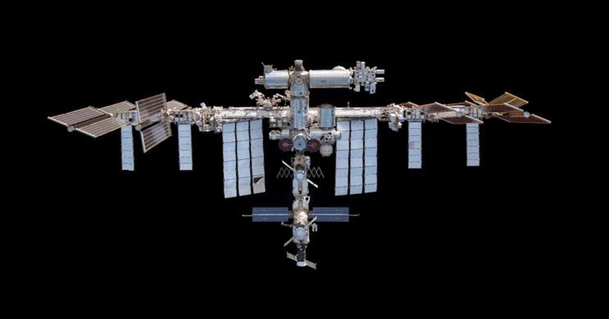 The International Space Station, the largest human-made structure in orbit around Earth.  (Image Source:  NASA)