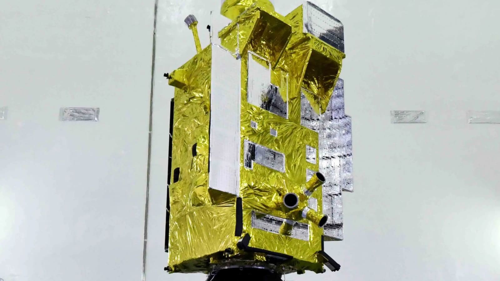 The EOS-05 satellite is pictured here prior to its integration with the GSLV rocket.