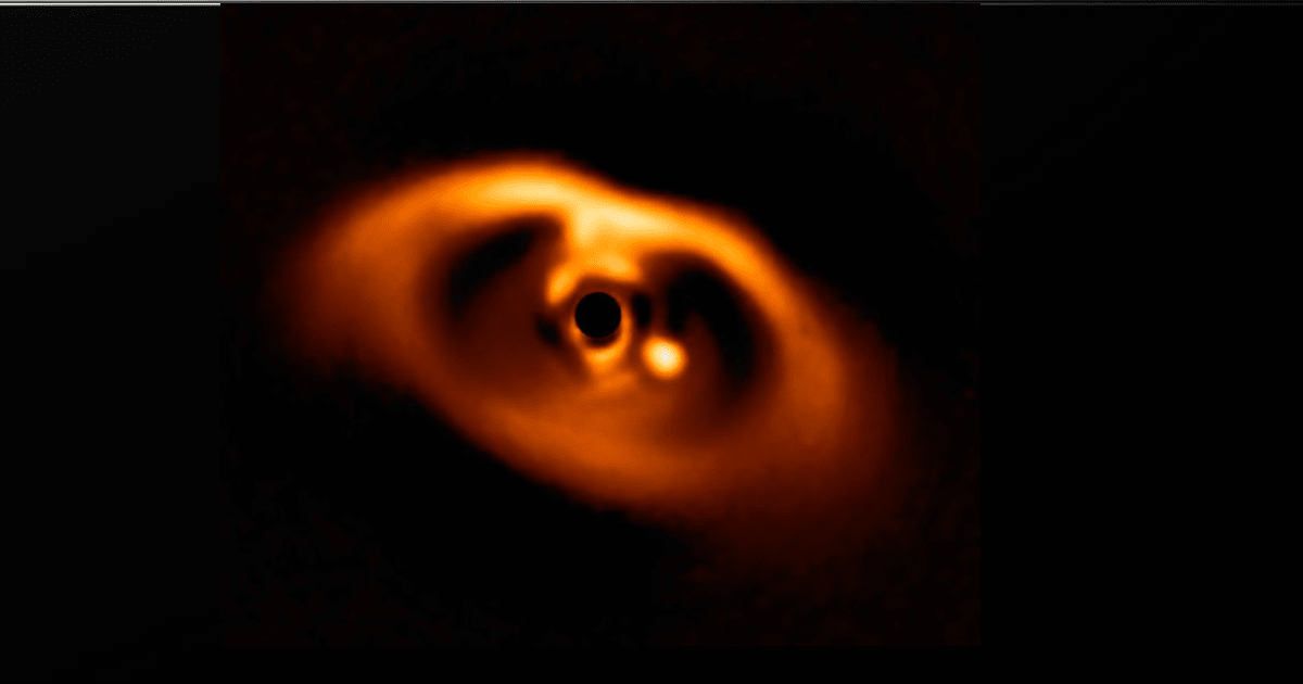PDS 70b, a planet forming around the young star PDS 70.  (Image Source: ESO/A. Müller et al)