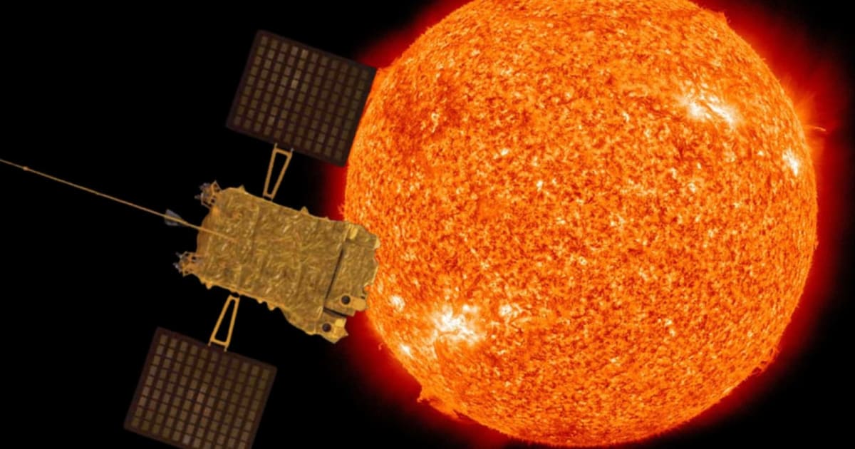 Artist's concept of ISRO's Aditya-L1 observatory with its solar panels unfurled in space. — (Cover Image Source: ISRO)