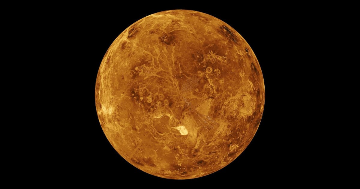 The northern hemisphere of Venus is displayed in this global view of the planet created with data from NASA's Magellan spacecraft. (Cover Image Source: NASA/JPL-Caltech; Resized by Starlust Staff)