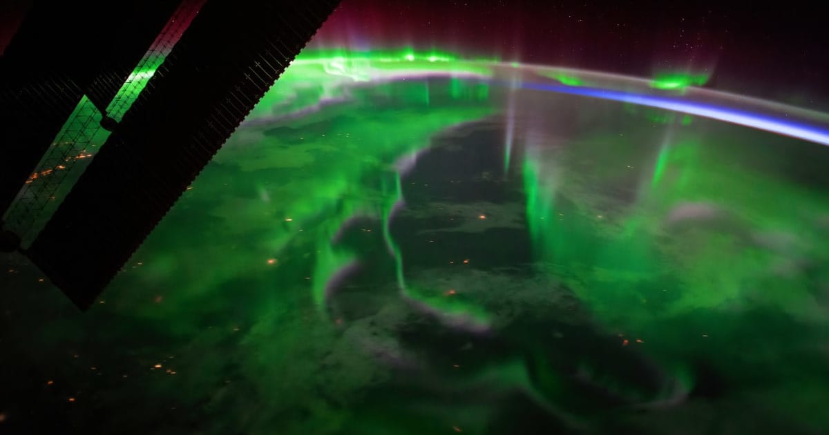 A view of Earth at night taken from the International Space Station showing an aurora. (Representative Cover Image Source: EvgeniyQ | Getty Images)