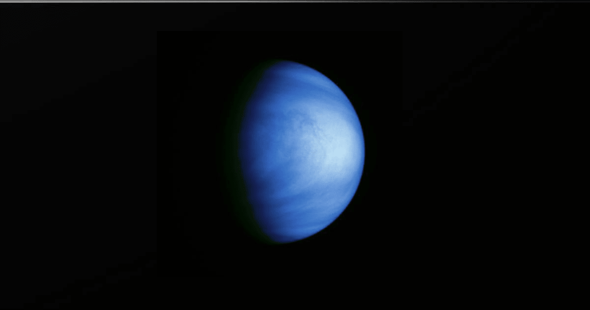 NASA's Galileo spacecraft captured this colorized view of Venus's cloud-covered atmosphere in 1990.  (Image Source: NASA/JPL)