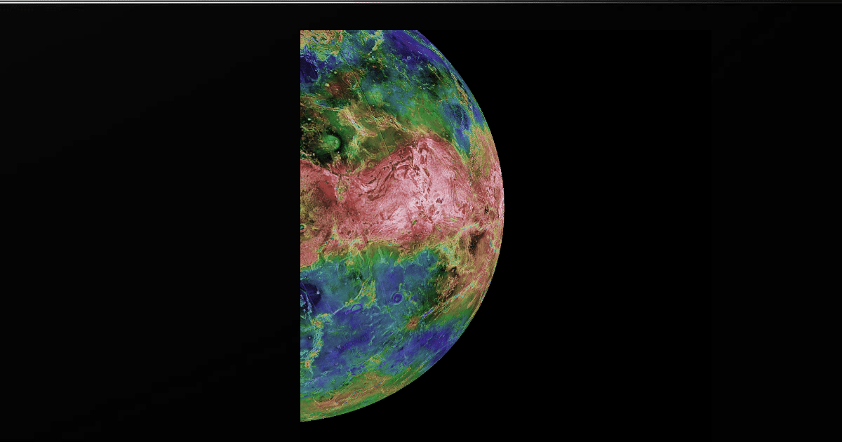 NASA's Magellan spacecraft mapped Venus's surface using radar, revealing features hidden beneath its thick clouds.  (Image Source: NASA/JPL/USGS)