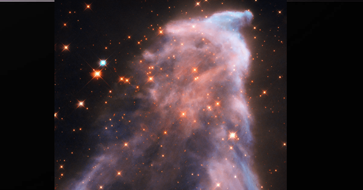 The Ghost Nebula glows near Gamma Cassiopeiae, the central star in the constellation's W-shaped pattern. (Image Source: NASA/ESA, Hubble)