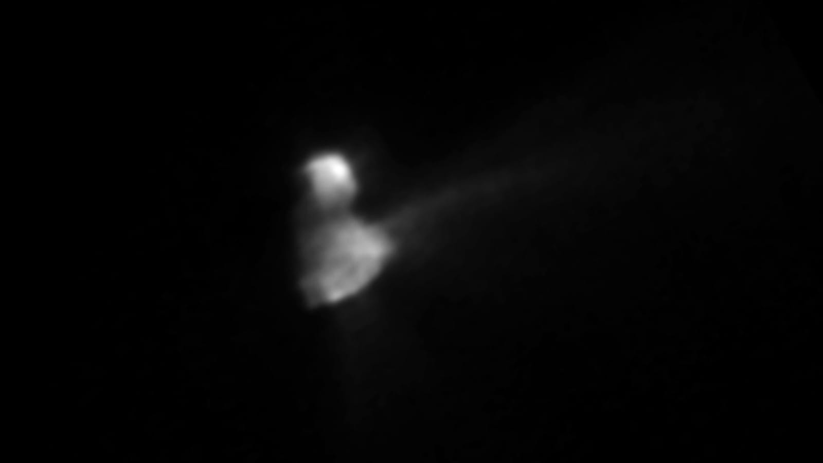 Image of Comet Halley taken by the Vega-2 spacecraft from 5,000 miles away during the Halley Armada mission.