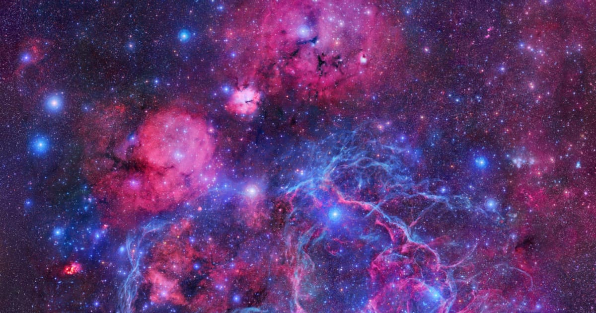 The thin strands of nebulosity are the remains of a star that underwent an enormous supernova explosion (Representative Cover Image Source: Getty Images/Digitized Sky Survey, Robert Gendler)