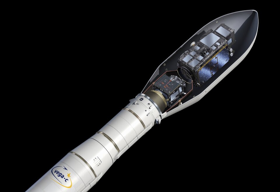 ESA's FLEX and Sentinel-3C within the Vega C fairing.