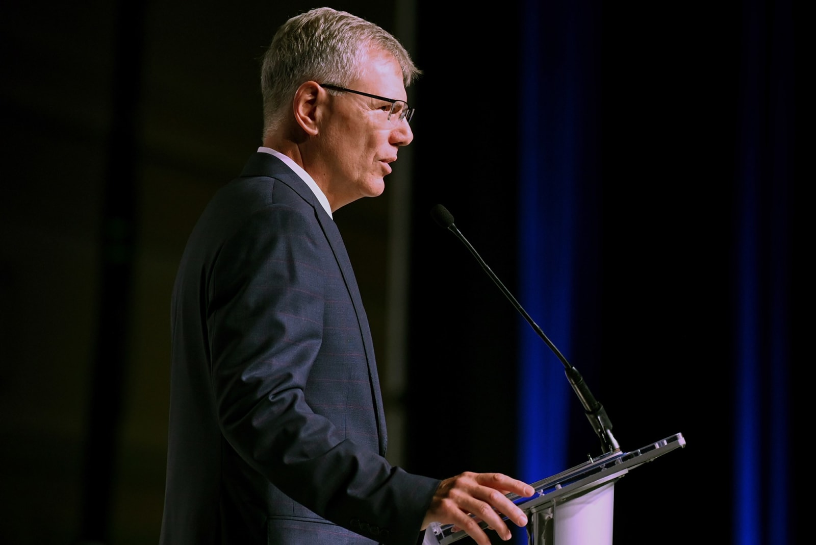 Secretary of the Air Force Troy Meink delivers a keynote address during the 2026 Air, Space and Cyber Conference at the National Harbor, Maryland, September 14, 2026. (Image Source: USSF | Andy Morataya)