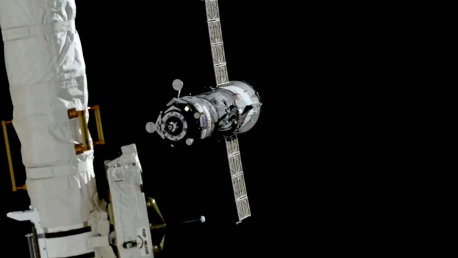 The Progress 96 spacecraft approaching the ISS for docking on September 19, 2026.