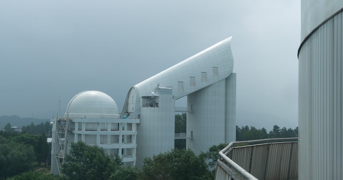 The Guo Shoujing Telescope, also known as the Large Sky Area Multi-Object Fiber Spectroscopic Telescope (LAMOST), at Xinglong Observatory in China.  (Cover Image Source: CFP)