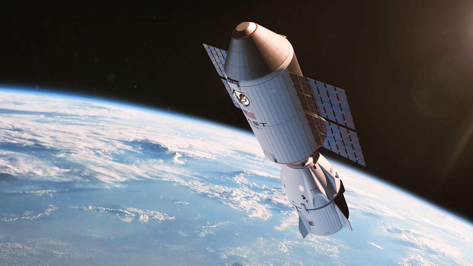 Artist's illustration of VAST's Haven-1 station in low-Earth orbit.