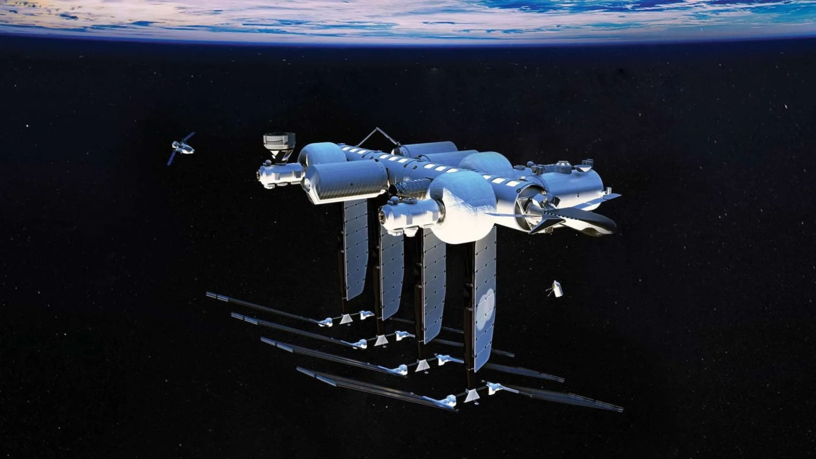 Artist's concept of the Orbital Reef space station.