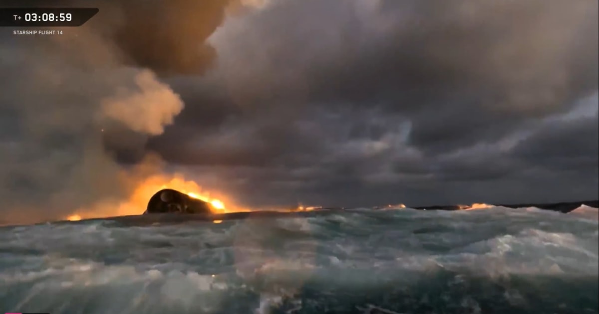 Ship 41 bursts into flames following splashdown in the northern Pacific Ocean.(Representative Cover Image Source: SpaceX)