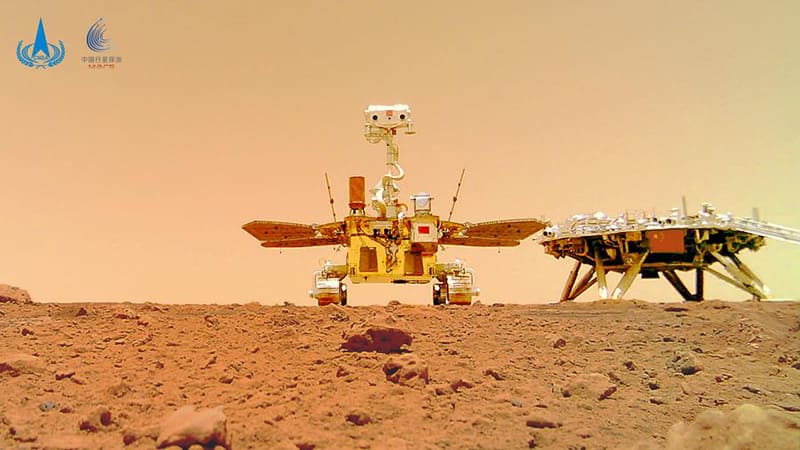 Photo released on June 11, 2021 by the China National Space Administration (CNSA) shows a selfie of China's first Mars rover Zhurong with the landing platform. (Representative Image Source: CNSA)