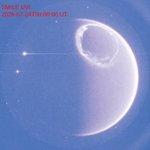 This is the first footage to be released from the ultraviolet camera (UVI) on the European-Chinese Smile mission.