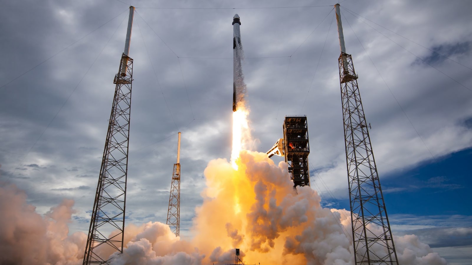 The Falcon 9 rocket lifts off with NASA's Crew-13 astronauts from Cape Canaveral Space Force Station in Florida, Oct 1, 2026.