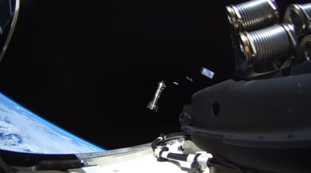 SpaceX shares first picture of Starlink V3 satellite deployment by Starship on debut orbital flight