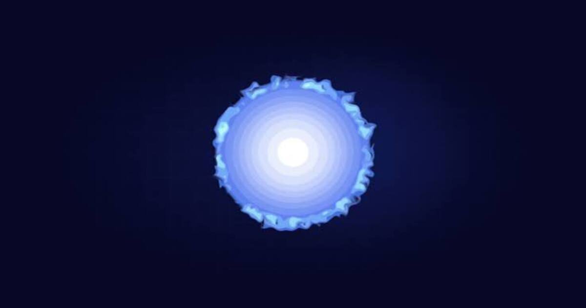 Artist’s illustration of a neutron star, shown as a bright, compact object surrounded by intense blue emission. (Image Source: NASA/Goddard Space Flight Center Conceptual Image Lab)