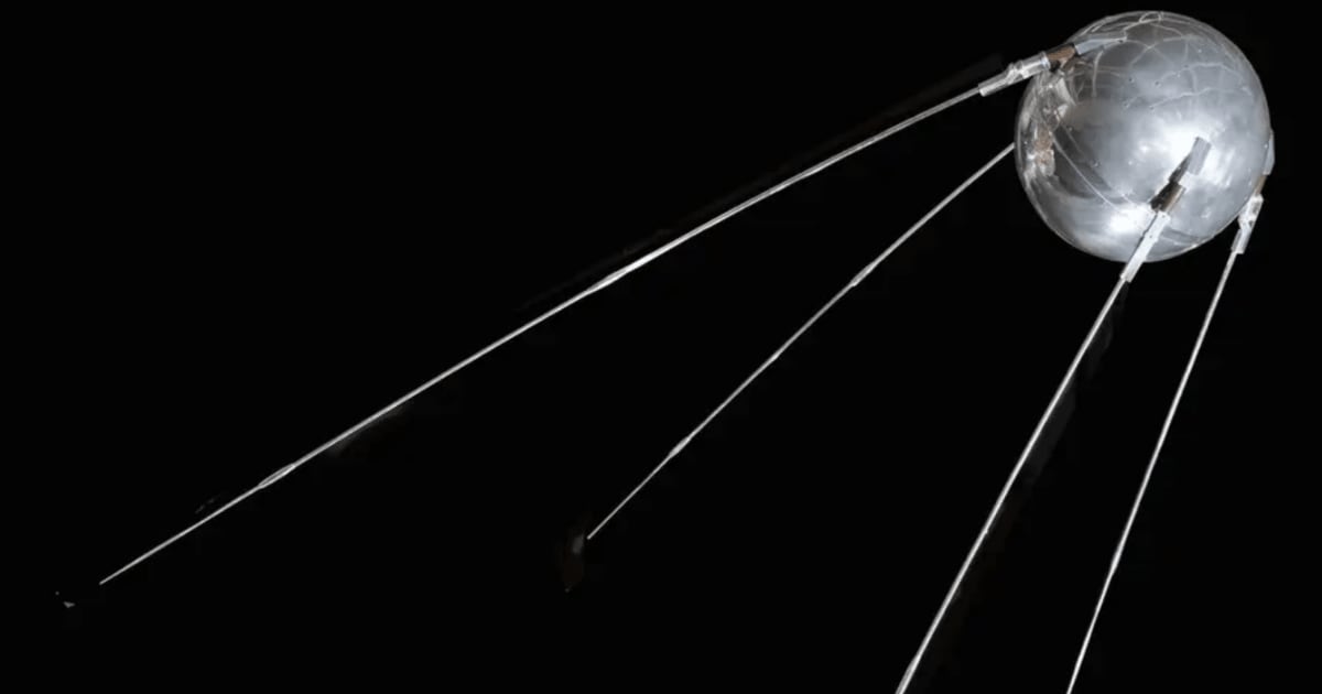 A replica of the Sputnik 1 satellite. (Cover Image Source: NASA)